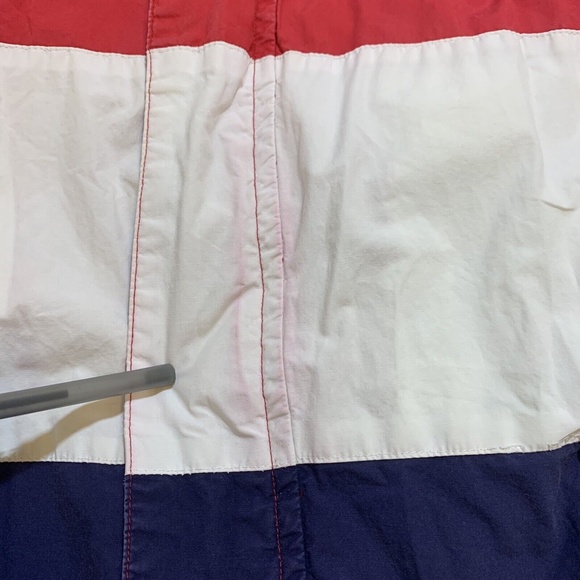 Vintage 90s Sutter & Grant Red White Blue Hoodie Windbreaker Jacket Size S/M - Picture 3 of 11